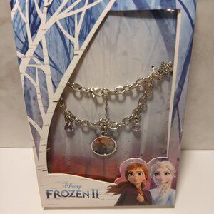 Disney Frozen Charm Bracelet with Frozen Snowflake Charms. (6.5 + 1" Extender.)
